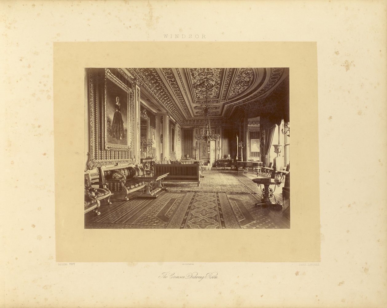Karmazynowy salon autorstwa Andre Adolphe Eugene Disderi