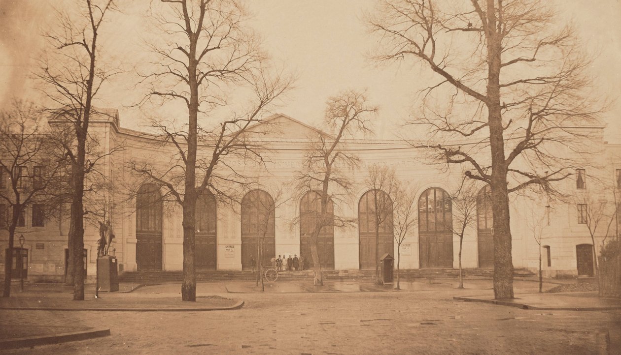 The Exposition Universelle z 1855 roku. Główne wejście do Palais des Beaux-Arts, 1855. autorstwa Andre Adolphe Eugene Disderi