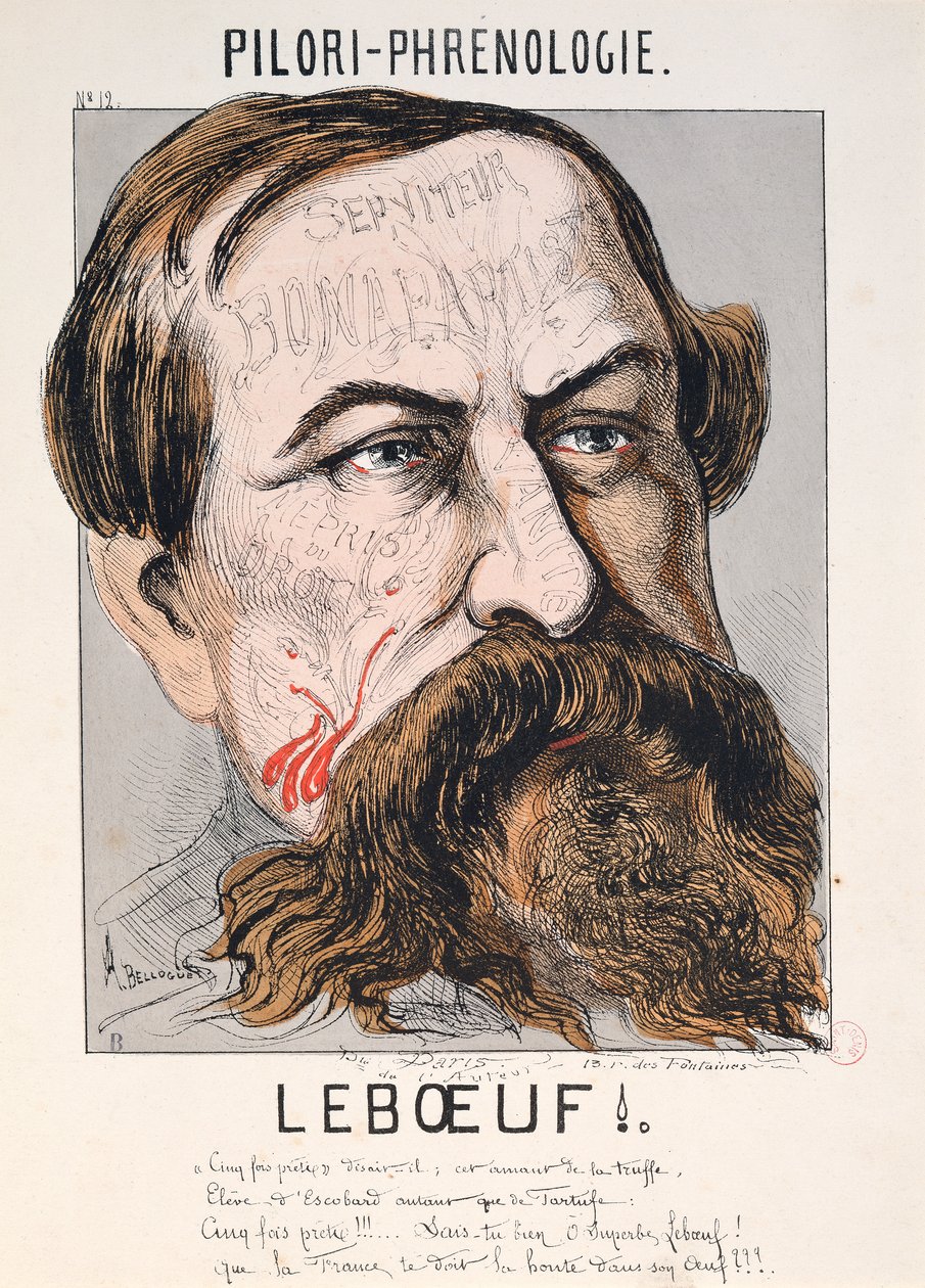 Pręgierz-frenologia: Leboeuf (rycina) autorstwa Andre Belloguet