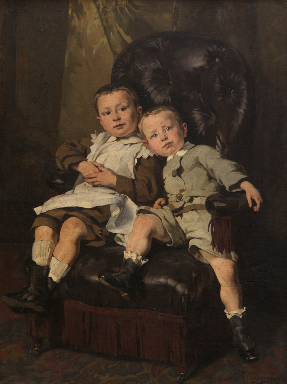 Paul i Edmond Roger, pasierbowie malarza autorstwa Andre Cluysenaar