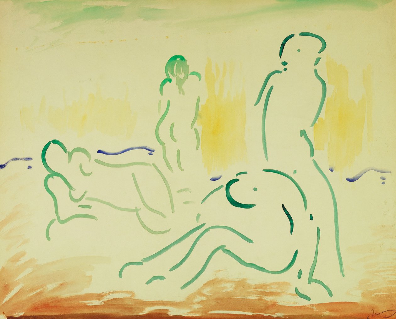 Kąpiące się; Baigneuses autorstwa Andre Derain