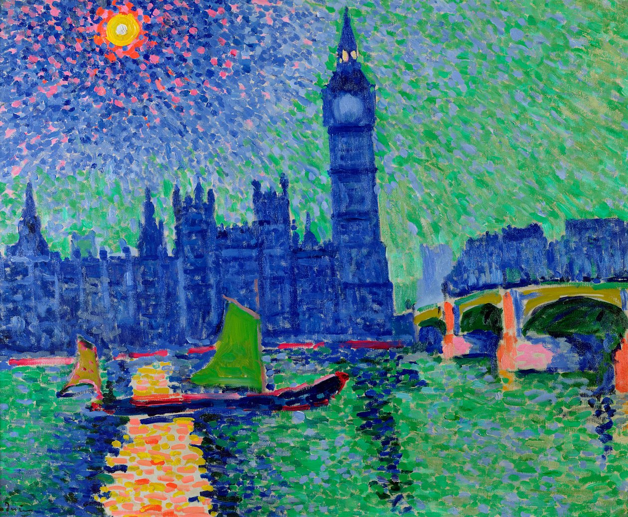 Big Ben, Londyn, ok. 1906-7 (olej na płótnie) autorstwa Andre Derain
