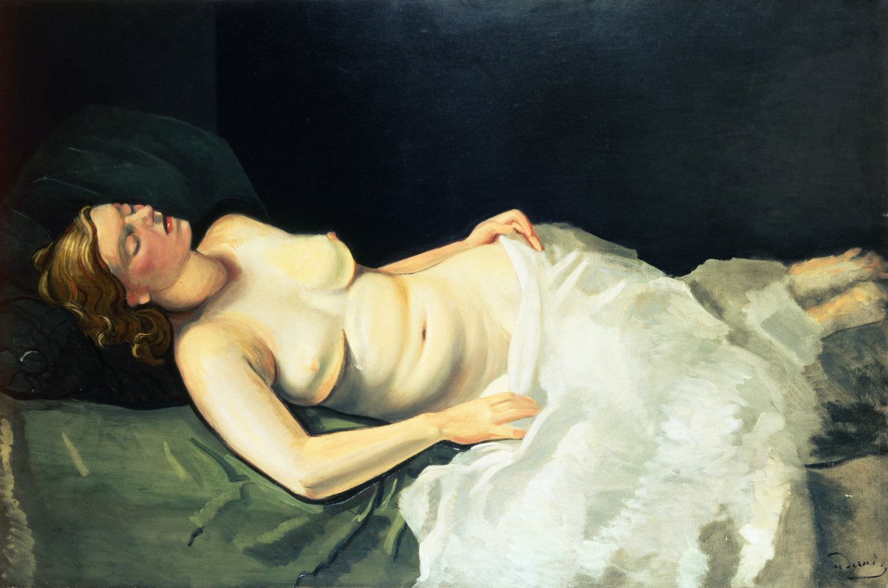Blondynka nago śpiąca autorstwa Andre Derain
