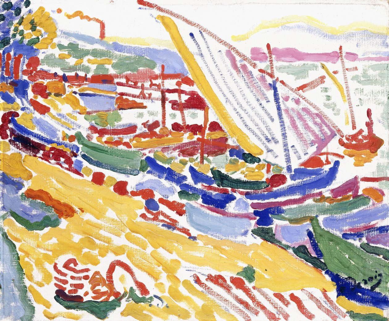 Łodzie w porcie Collioure autorstwa Andre Derain