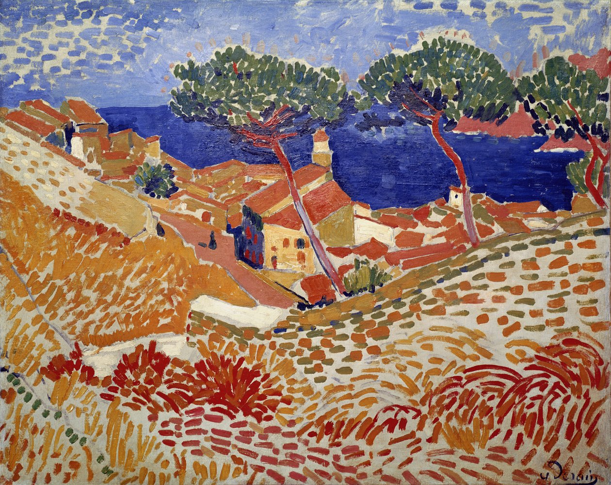 Collioure, wioska i morze autorstwa Andre Derain