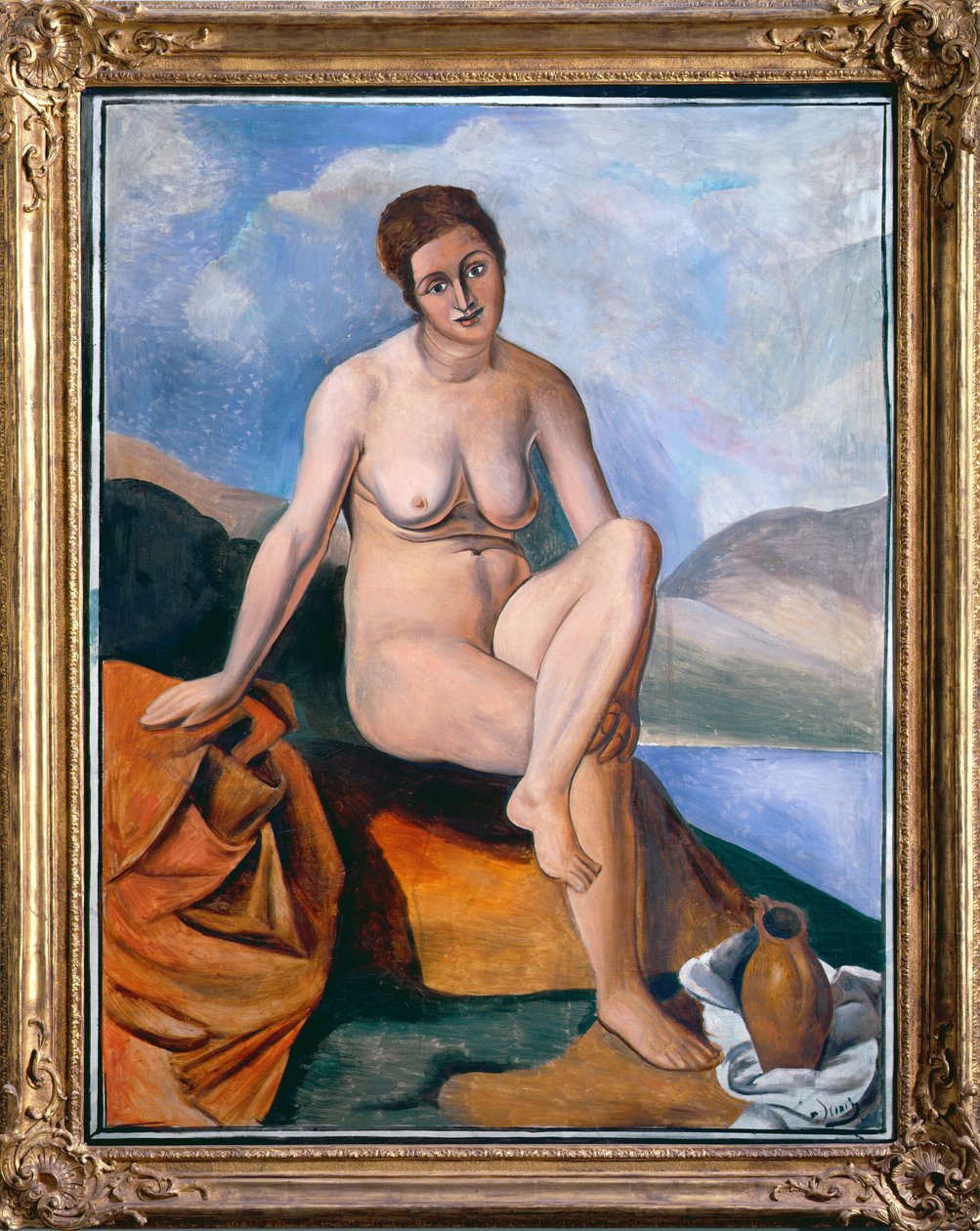 Akt kobiecy z dzbanem, ok. 1925 (olej na płótnie) (zobacz także 287560) autorstwa Andre Derain