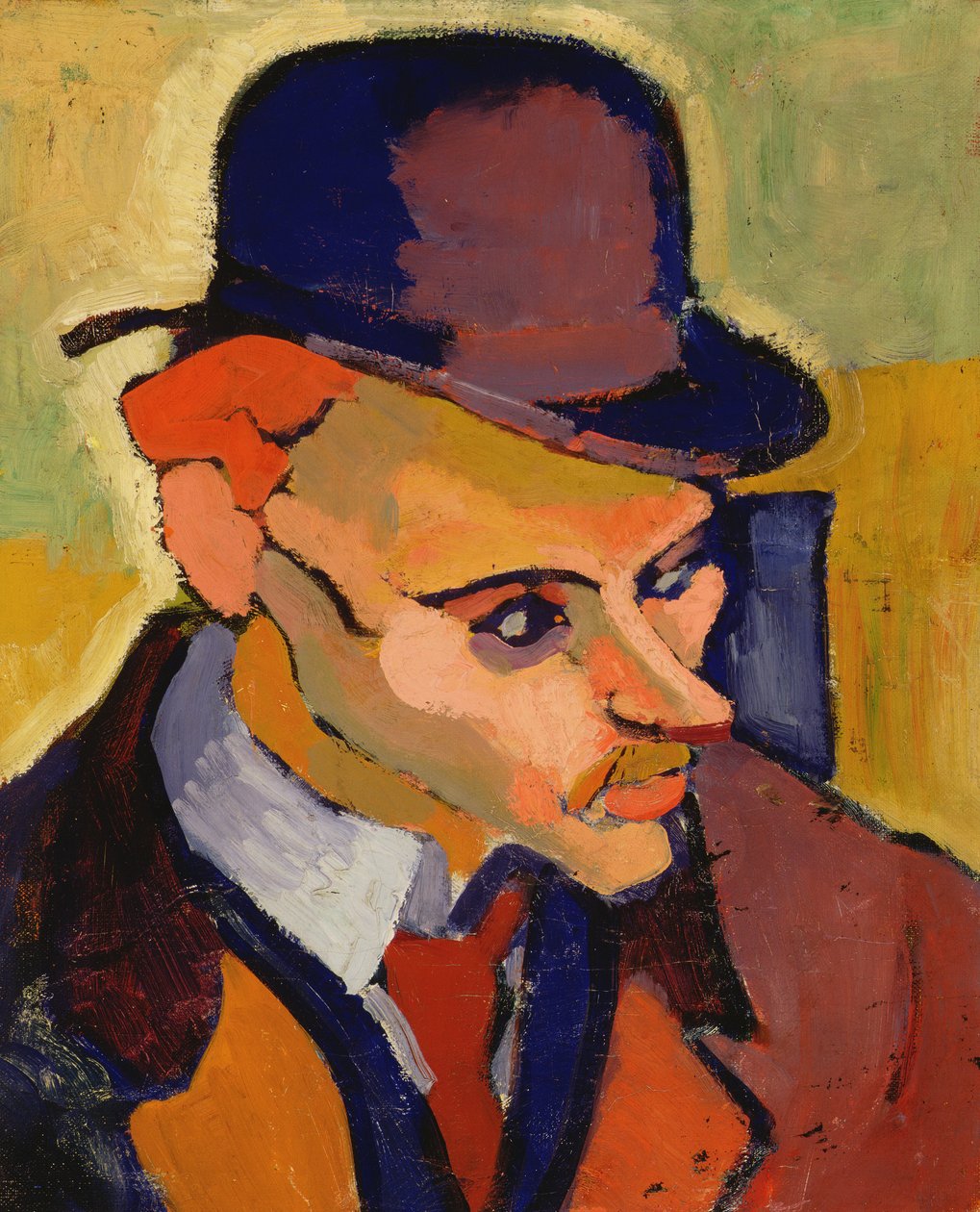 Głowa mężczyzny (Portret M. Gilberta) 1907 (olej na płótnie) autorstwa Andre Derain