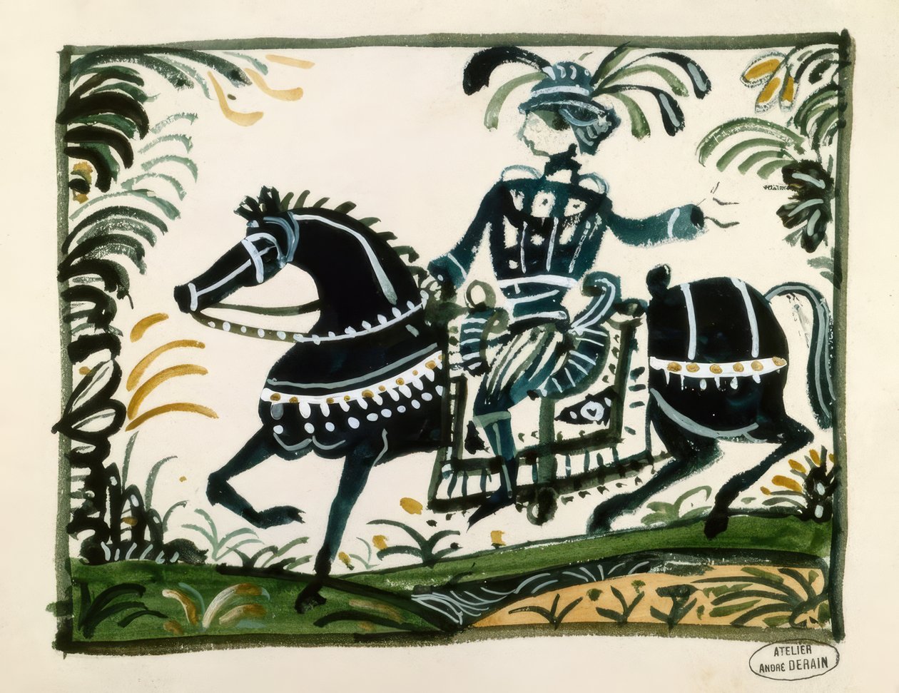 Jeździec z pióropuszem autorstwa Andre Derain