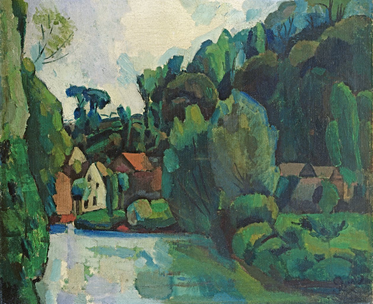 Krajobraz (olej na płótnie) autorstwa Andre Derain