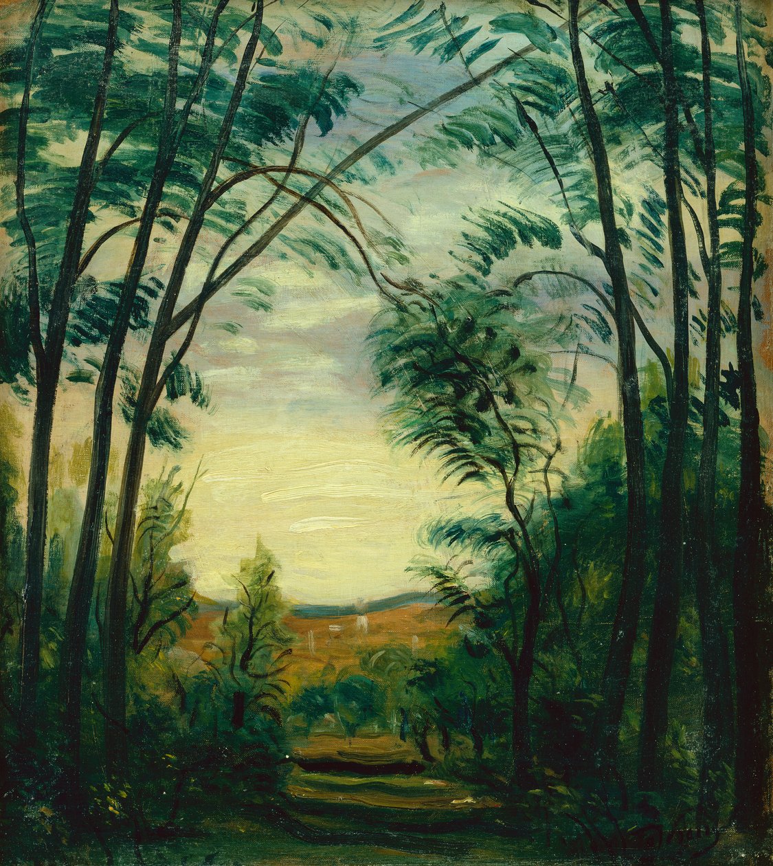 Krajobraz (olej na płótnie) autorstwa Andre Derain