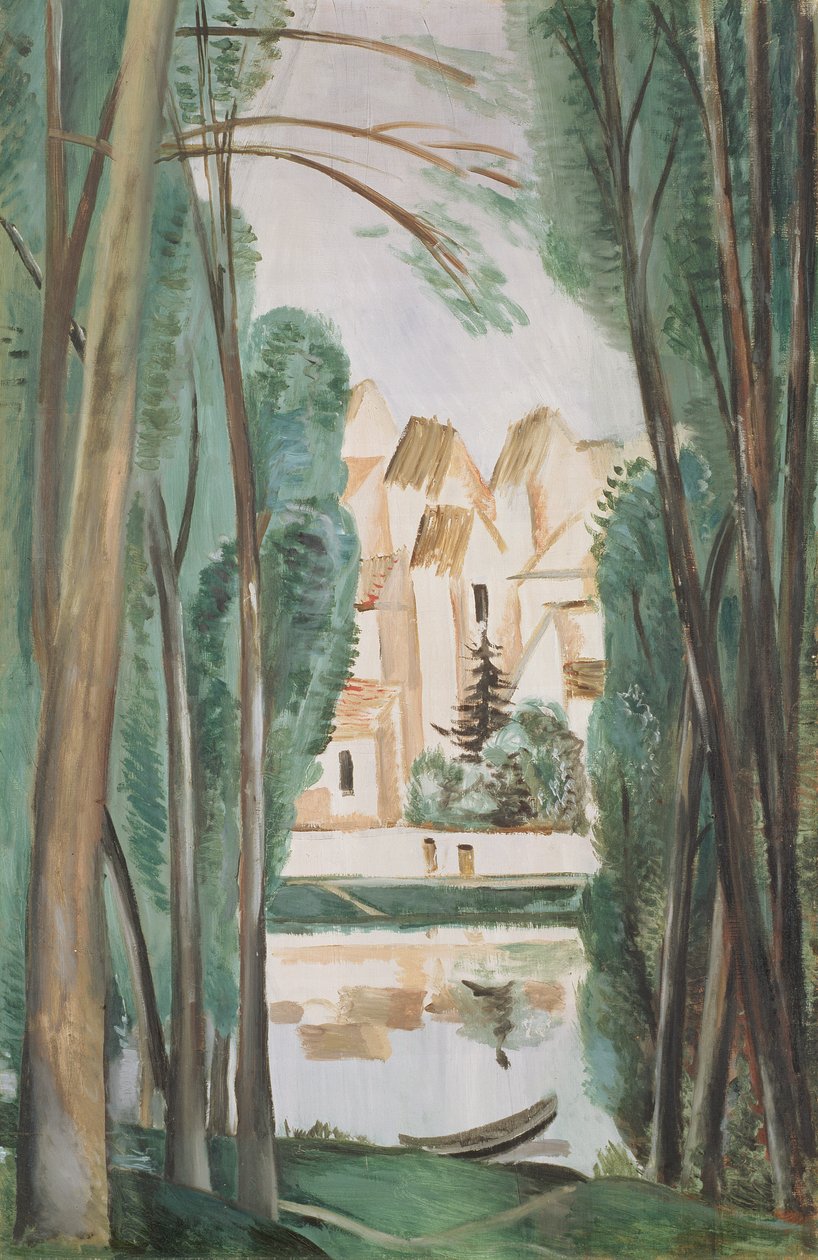 Krajobraz z łodzią (Carrieres-Saint-Denis) autorstwa Andre Derain
