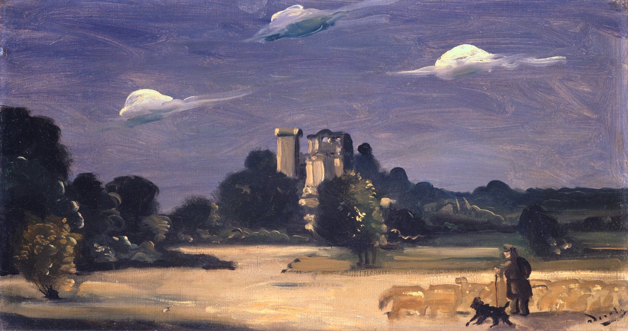Pejzaż z pasterzem (olej na płótnie) autorstwa Andre Derain