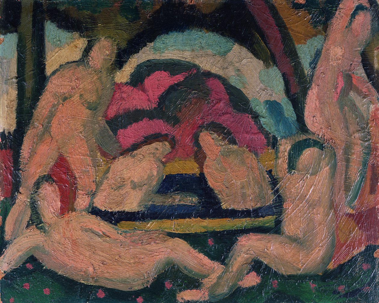 Nude Bathers (olej na płótnie) autorstwa Andre Derain