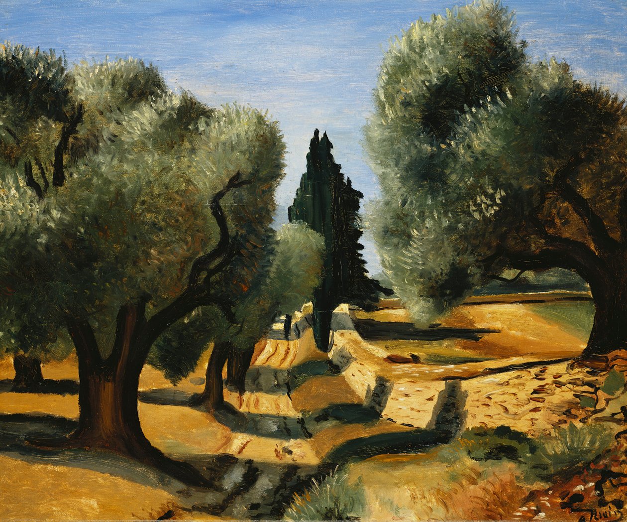 Drzewa oliwne w Prowansji; Oliviers en Provence autorstwa Andre Derain
