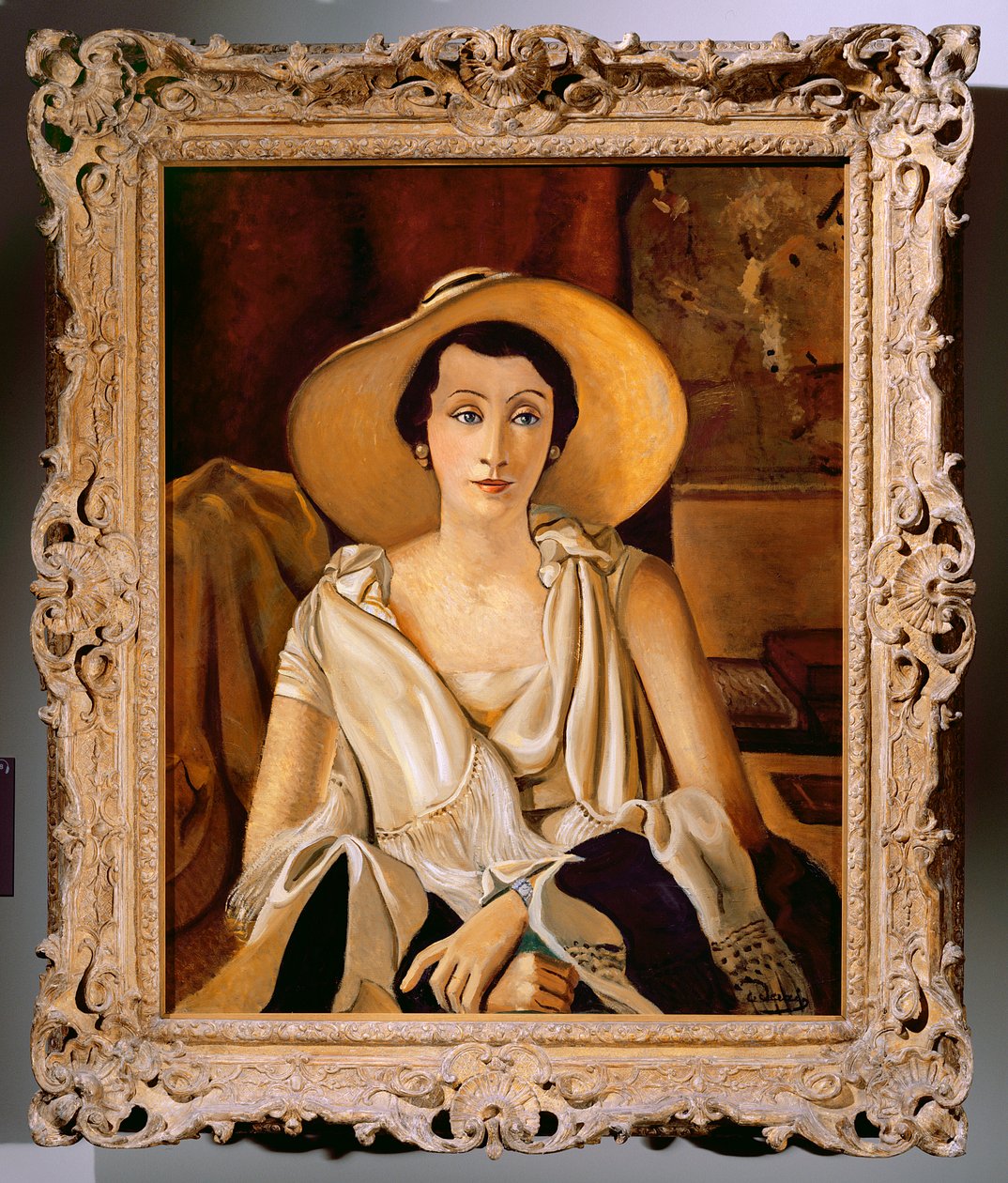 Portret Madame Paul Guillaume z dużym kapeluszem, ok. 1928-29 (olej na płótnie) (zob. też 287565) autorstwa Andre Derain