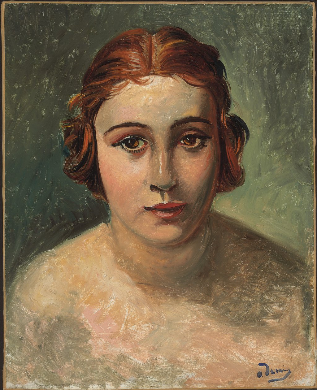 Portret młodej kobiety (olej na płótnie) autorstwa Andre Derain