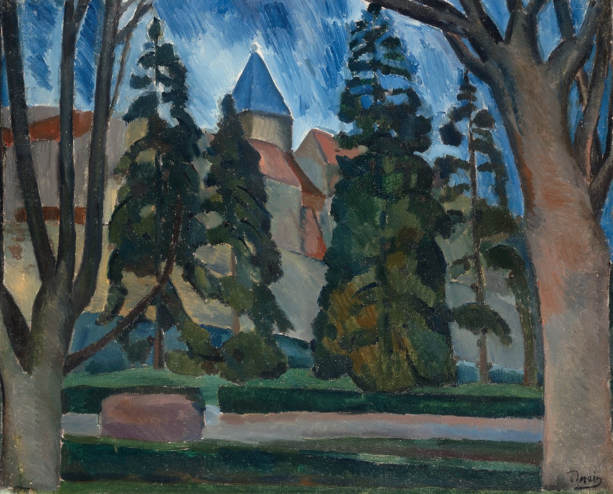 Krajobraz kamieniołomu nad Sekwaną autorstwa Andre Derain