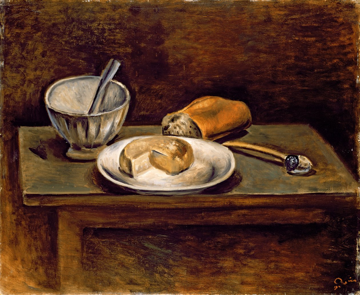 Martwa natura, ok. 1925 (olej na płycie) autorstwa Andre Derain