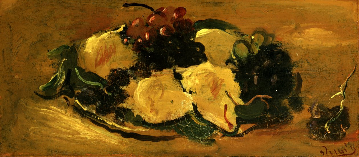 Martwa natura z owocami, ok. 1925 (olej na papierze) autorstwa Andre Derain