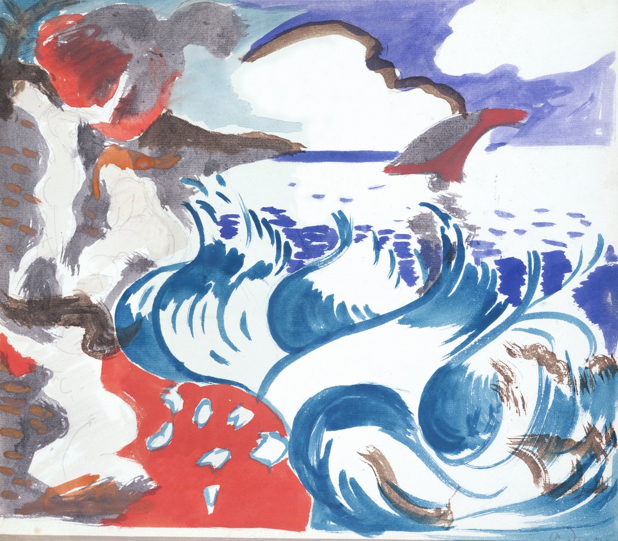 Zatoka, ok. 1904 (akwarela na papierze) autorstwa Andre Derain