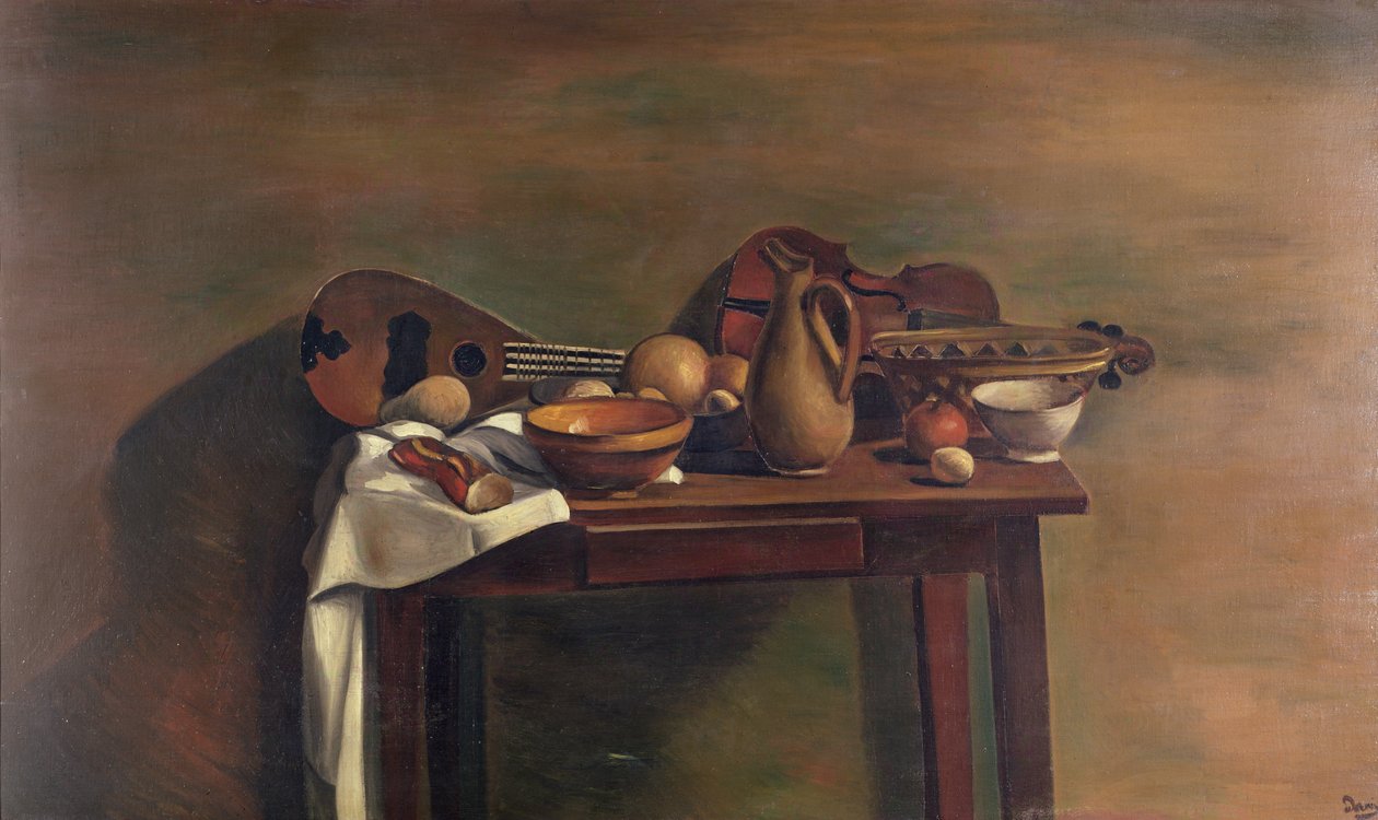 Dobrze zaopatrzony stół, ok. 1921-22 (olej na płótnie) autorstwa Andre Derain