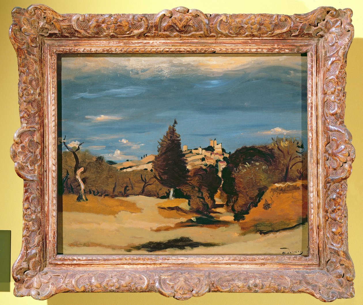 Drzewa i wieś, ok. 1932 (olej na płótnie) autorstwa Andre Derain