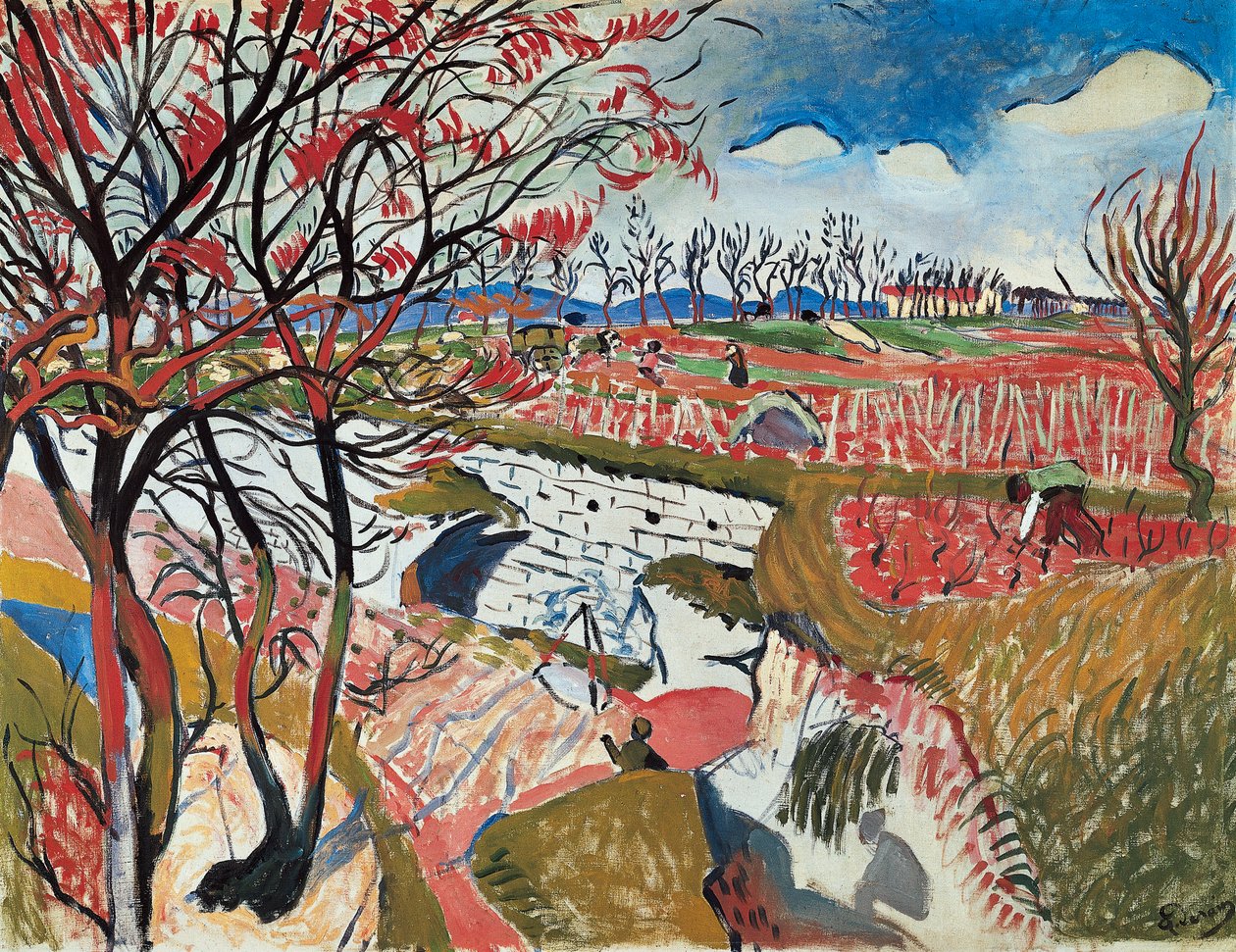 "Winnice wiosną autorstwa Andre Derain