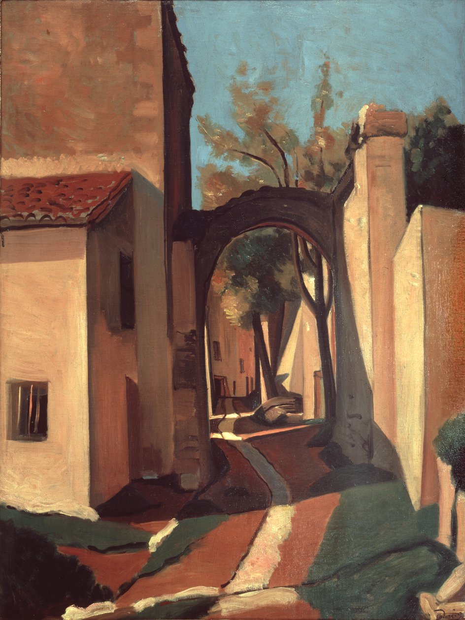 Wioska w Prowansji (olej na płótnie) autorstwa Andre Derain