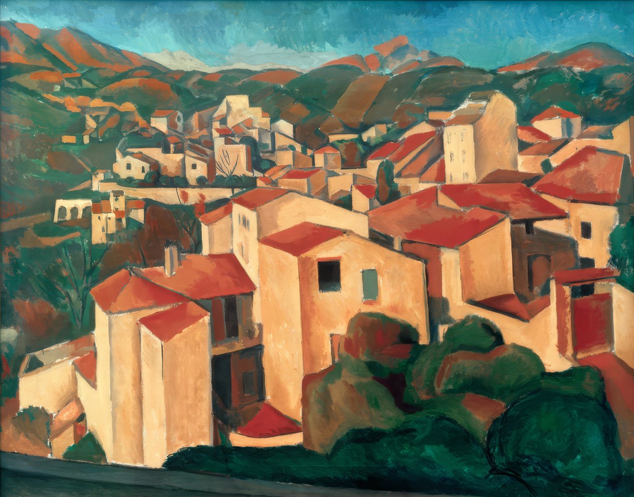 Vue de Cagnes (widok na Cagnes) autorstwa Andre Derain
