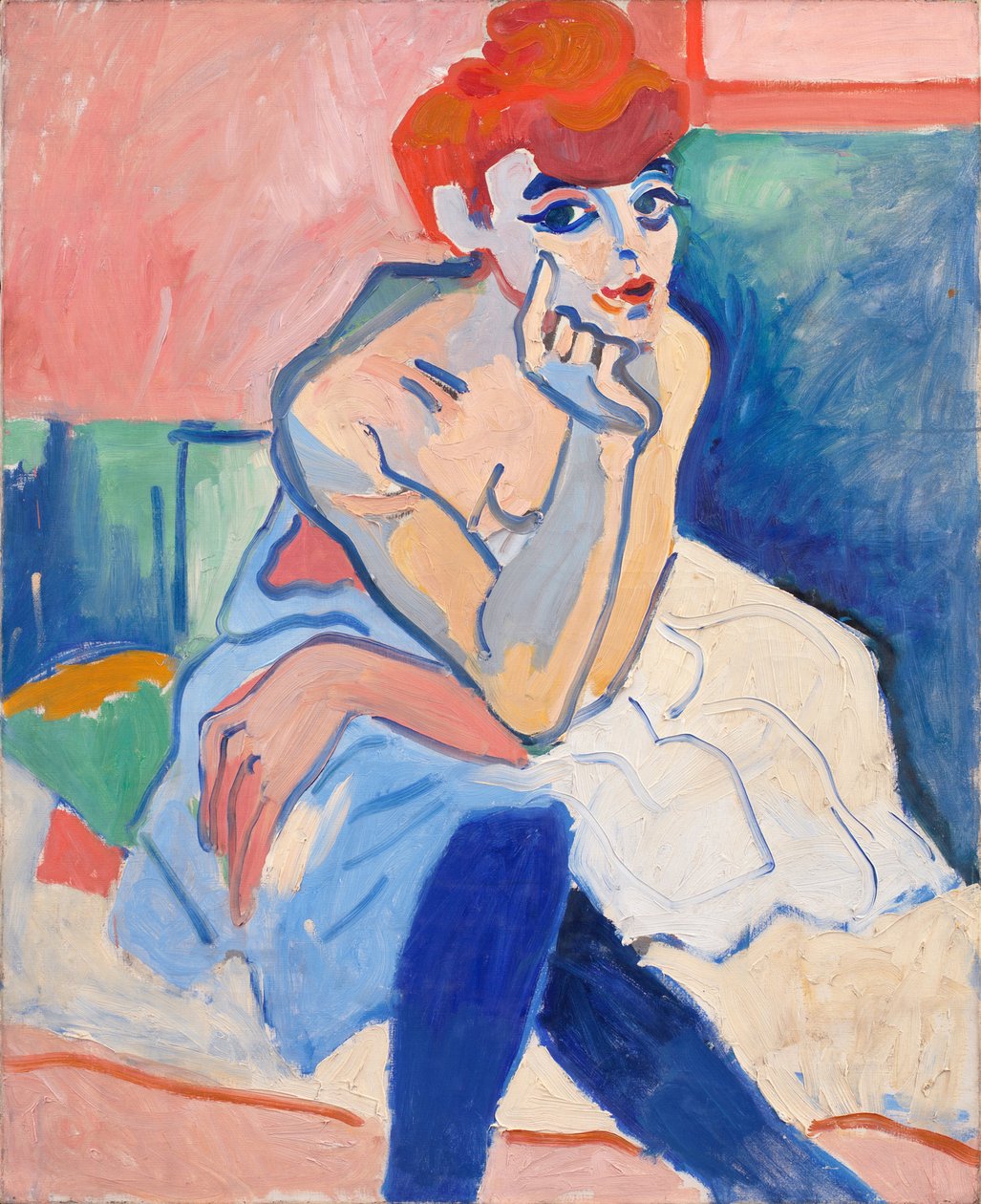 Kobieta w koszulce autorstwa Andre Derain