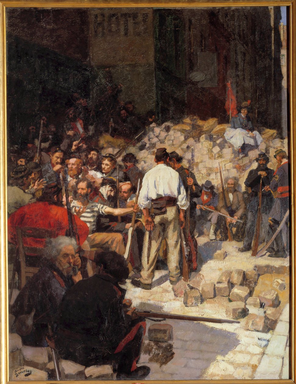 Komuna Paryska: „Barykada czy czekanie w maju 1871” autorstwa Andre Devambez