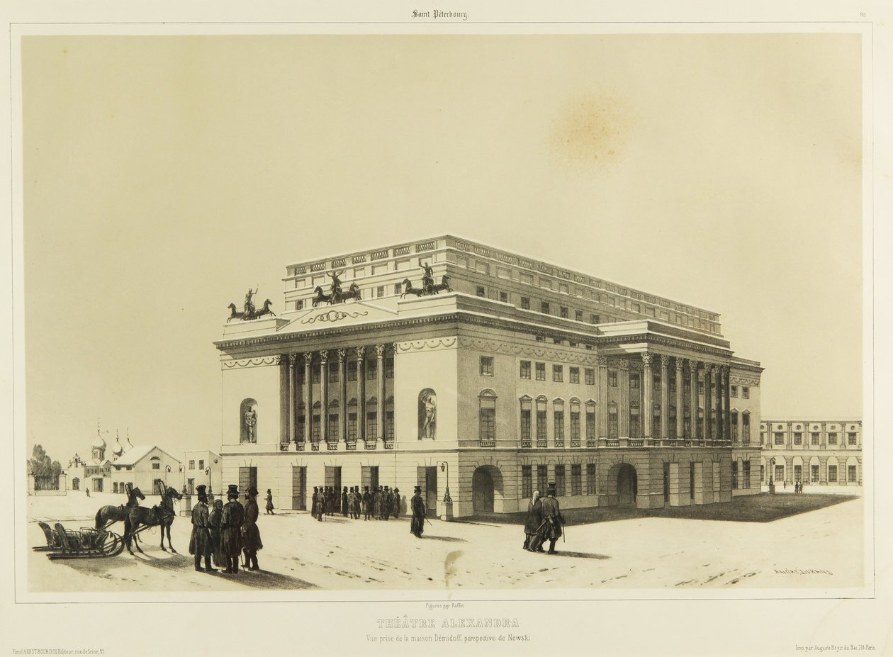 Teatr Aleksandryński w Sankt Petersburgu, ok. 1930 r. 1840 autorstwa Andre Durand