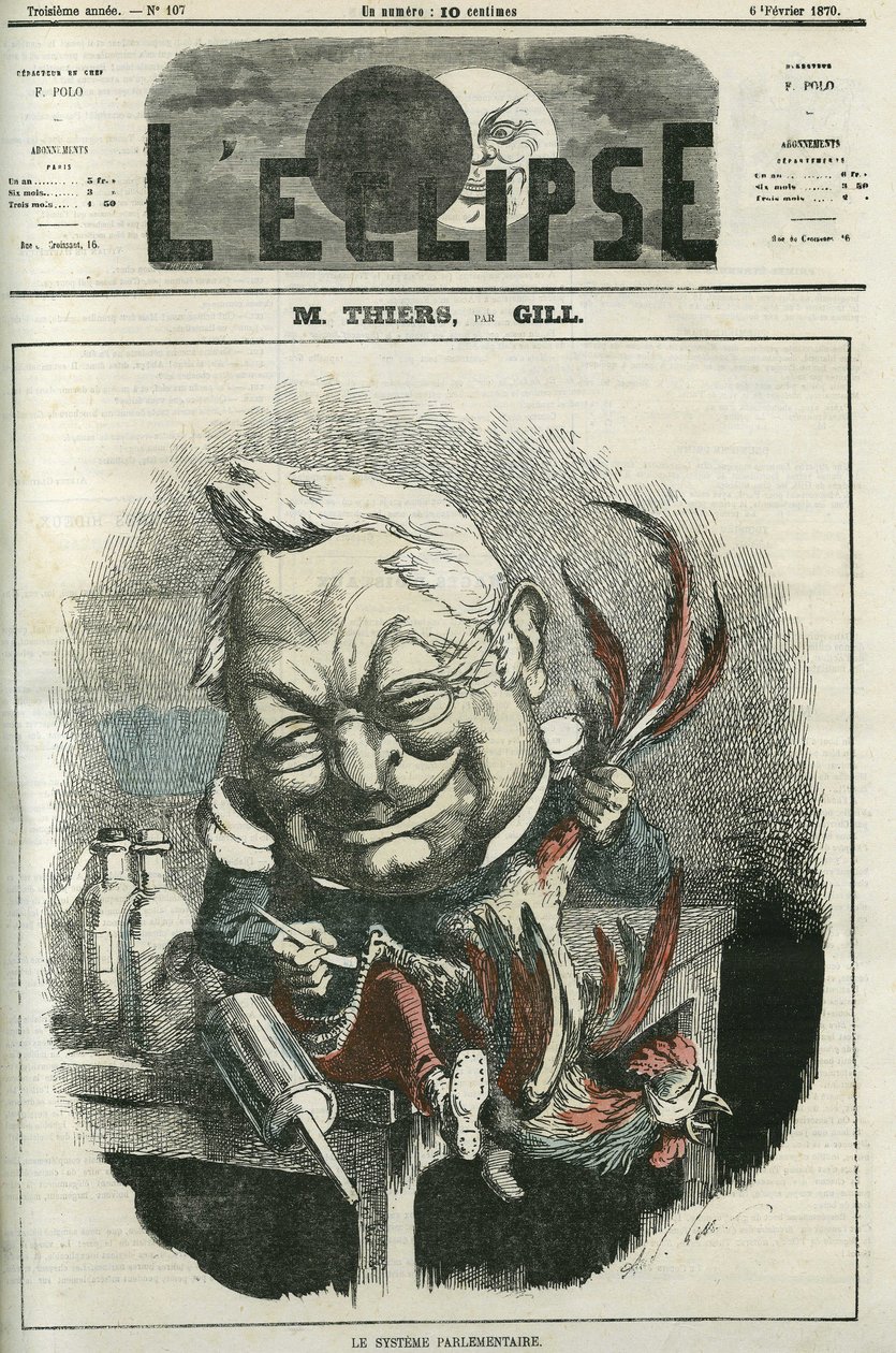 Adolphe Thiers (1797-1877), francuski historyk i polityk. Okładka w „” L