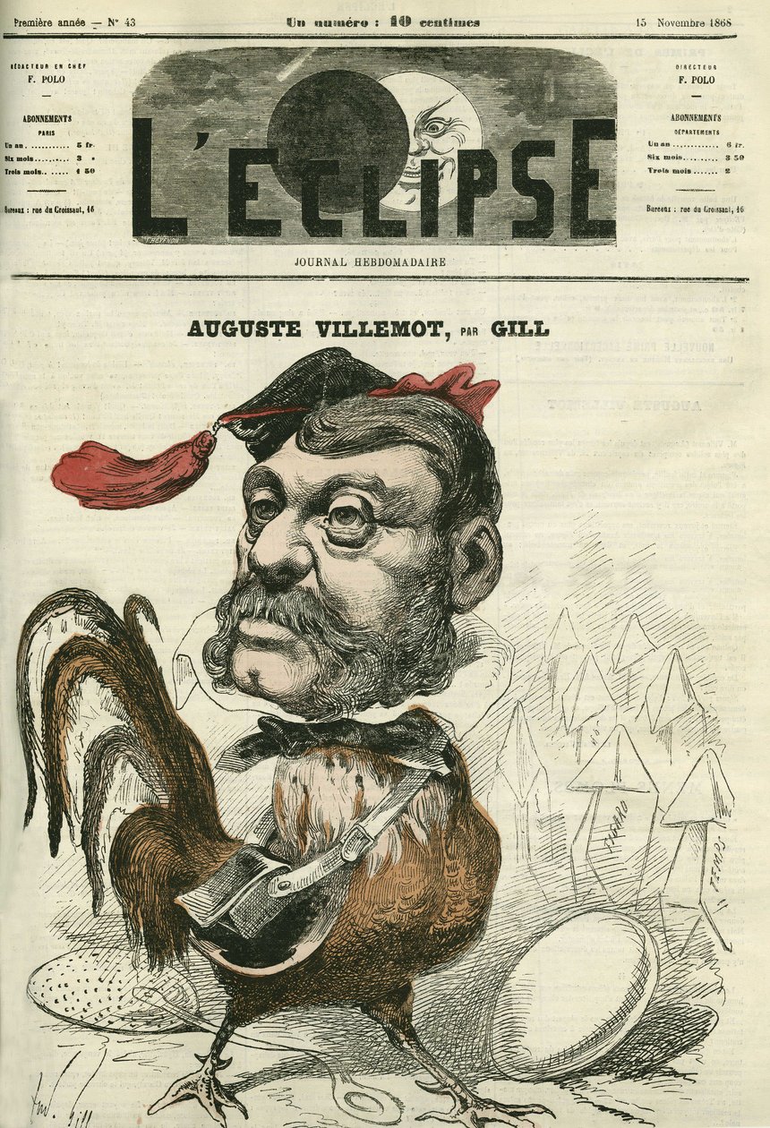 Auguste Villemot (1811-1871), francuski dziennikarz. Okładka w „” L