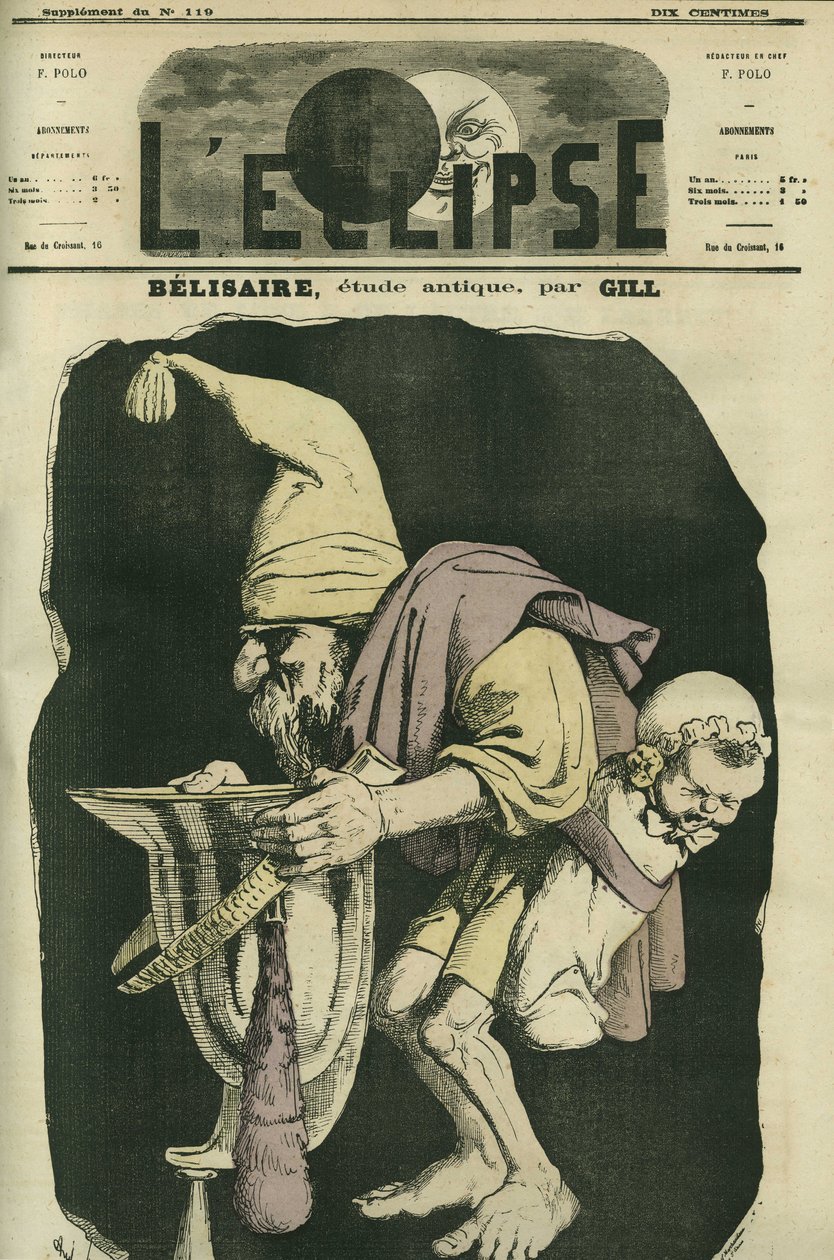 Belisaire błaga mówiąc „to dla dziecka”. Okładka w „” L
