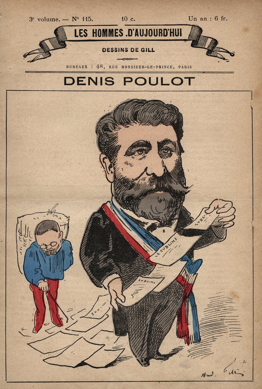 Karykatura Denisa Poulota z lat 1832-1905 z 