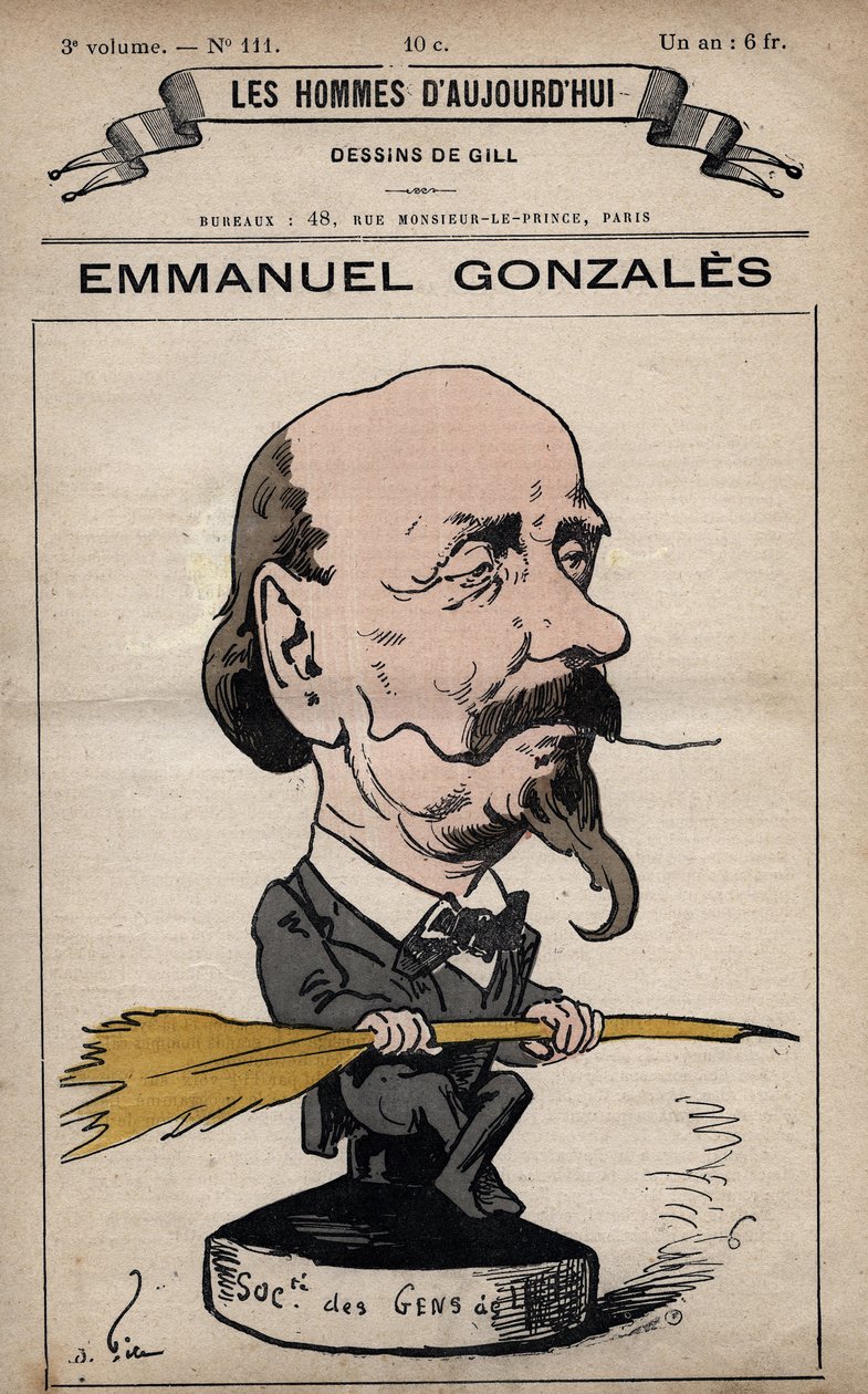 Karykatura Emmanuela Gonzalesa z lat 1815-1887 z „Les Hommes d