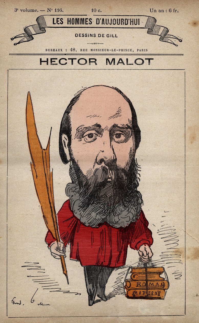 Karykatura Hectora Malota (1830-1907) z „Człowieków dzisiejszych”. 1779 - 1880 przez Andre Gilla (1840-1885) autorstwa Andre Gill
