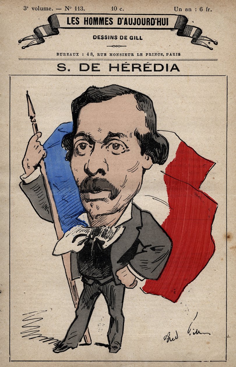 Karykatura Severiano autorstwa Heredii (1836-1901) z „Człowieków dzisiejszych” 1779 - 1880 przez Andre Gilla (1840-1885) autorstwa Andre Gill