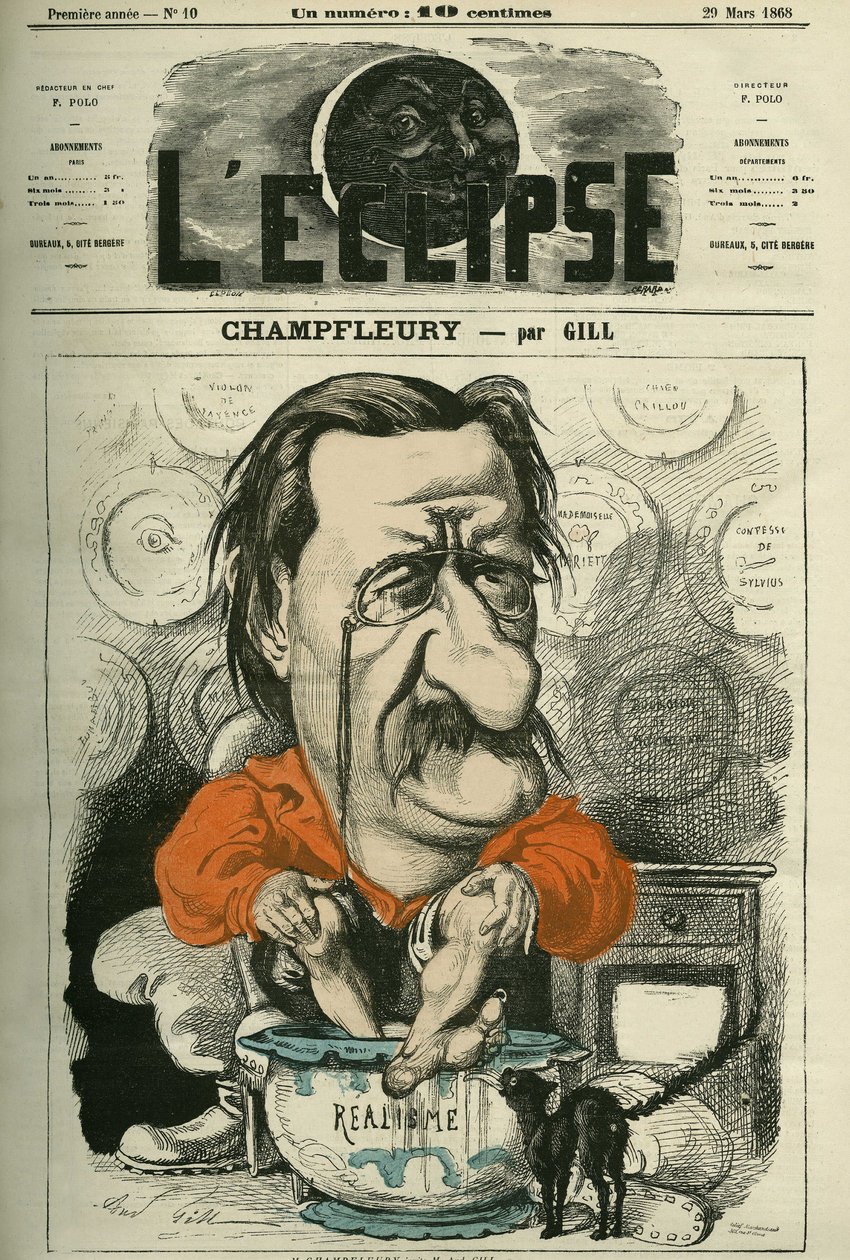 Champfleury, Jules Husson dit (1821-1889), francuski krytyk i powieściopisarz. Okładka w „” L