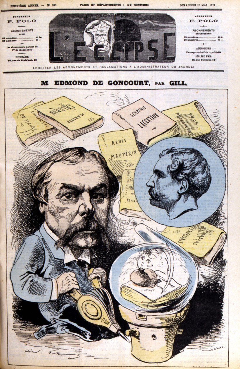 Edmond de Goncourt - autorstwa Gilla, w „” L