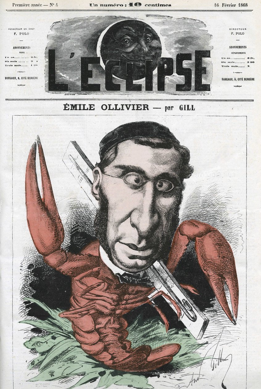 Emile Ollivier (1825-1913), polityk francuski. Okładka w „” L