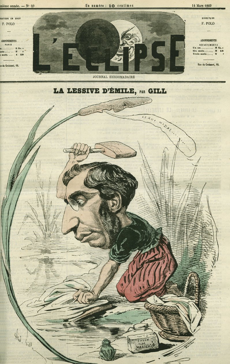 Emile Ollivier (1825-1913), polityk francuski. Okładka w „” L
