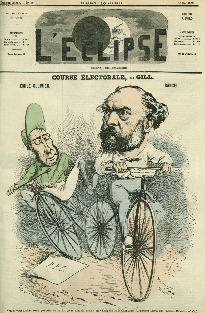 Emille Ollivier (1825-1913), francuski polityk i Bancel. Okładka w „” L