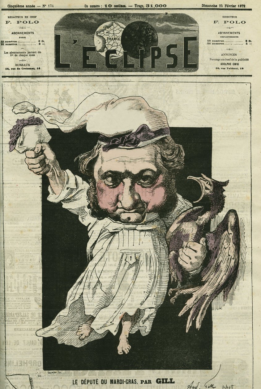 Eugene Rouher (1814-1884), polityk francuski, lider partii bonapartystowskiej. Okładka w „”L
