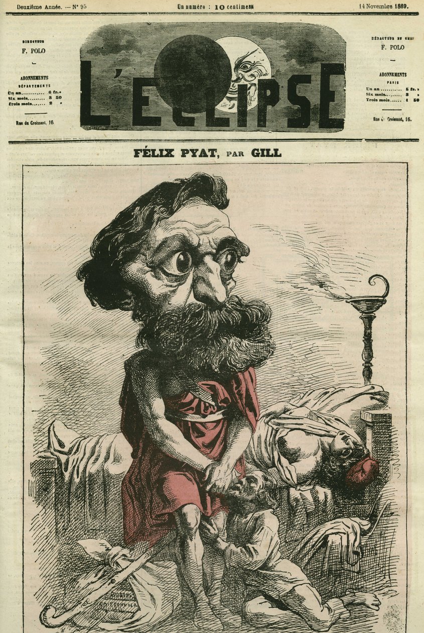 Felix Pyat (1810-1889), francuski prawnik, literat i polityk. Okładka w „” L