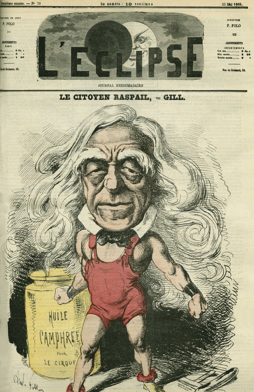 Francois-Vincent Raspail (1794-1878), chemik, lekarz i francuski polityk. Okładka w „” L