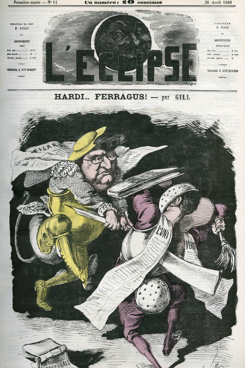 Hardi... Ferragus, ilustracja od „”Figaro”” do „”Wszechświata””. Okładka w „” L