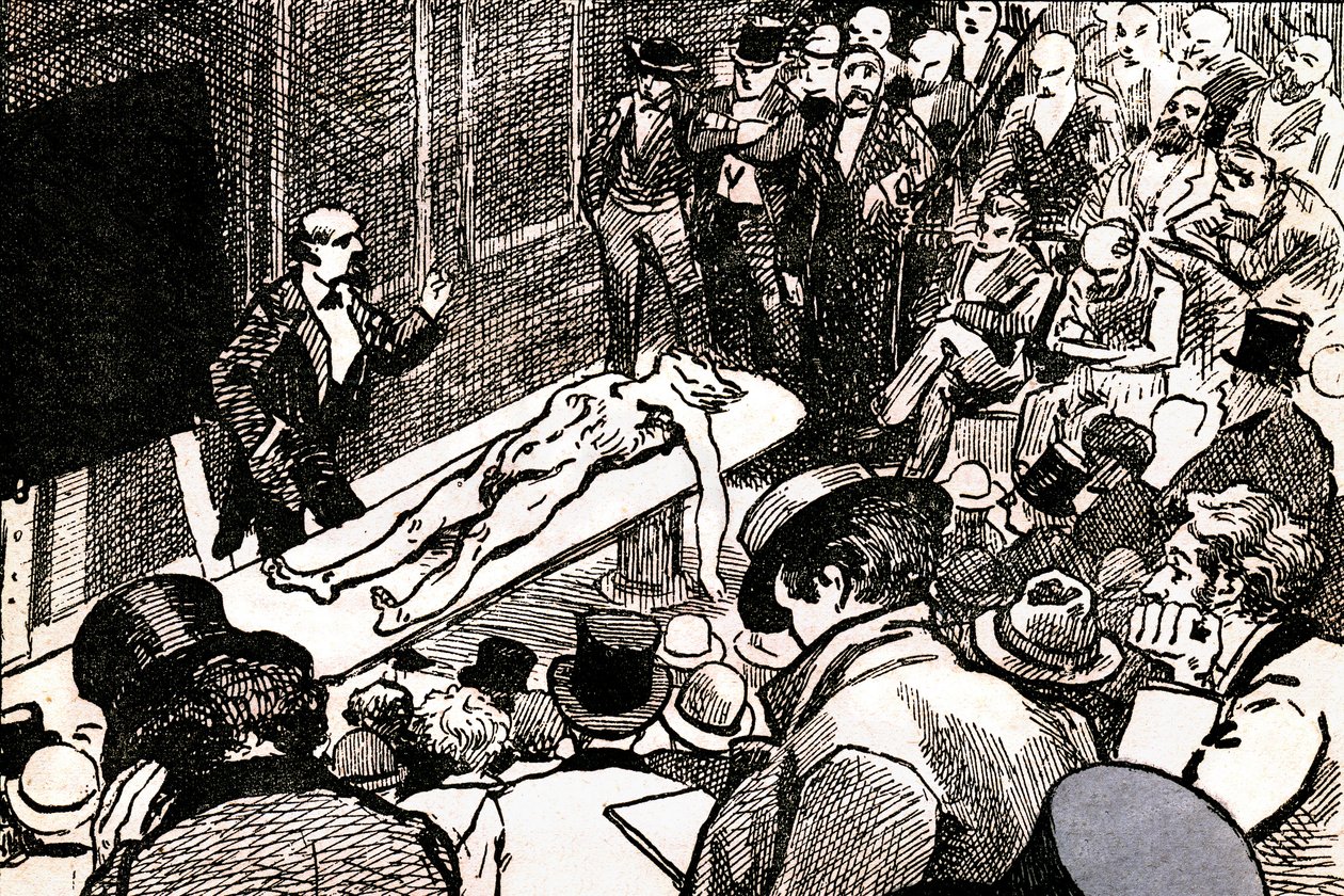 Ilustracja z „Sceny z życia bohemy” Henri Murgera (litografia) autorstwa Andre Gill
