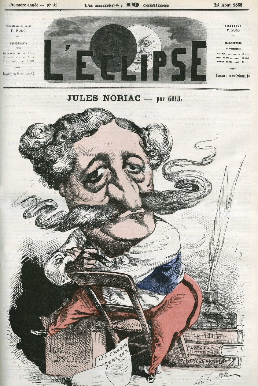 Jules Noriac (1827-1882), francuski pisarz, krytyk i dziennikarz. Okładka w „” L